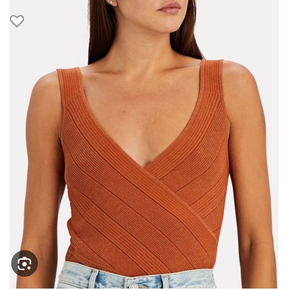 Jonathan Simkhai Eva Crossover run Knit Top - Picture 2 of 6